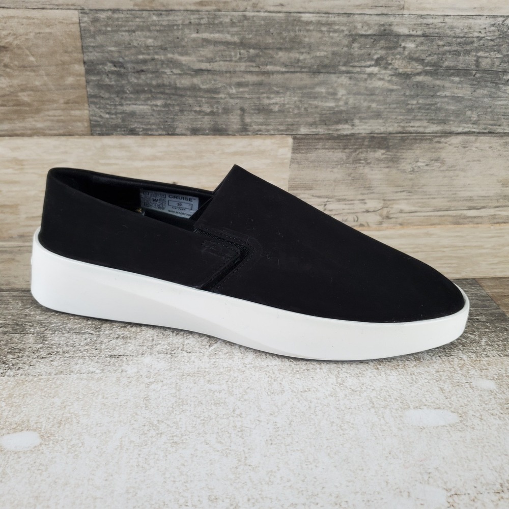 Wolf & Shepherd Cruise Shoes Womens Sz 8 Black White Slip On Sneakers